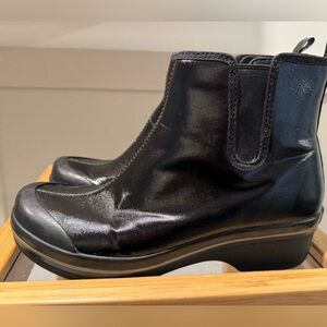 Dansko Shiny Black Ankle Booties